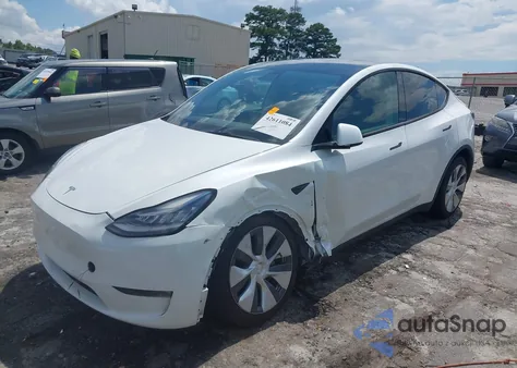 2021 Tesla Model Y Long Range Dual Motor All-Wheel Drive из США, поврежденный, VIN 5YJYGDEE8MF124910